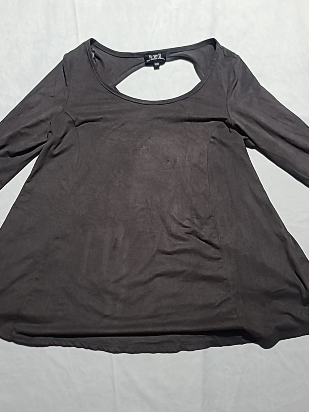 New Woman Design NWD Half Sleeve Blouse Gray Size Medium